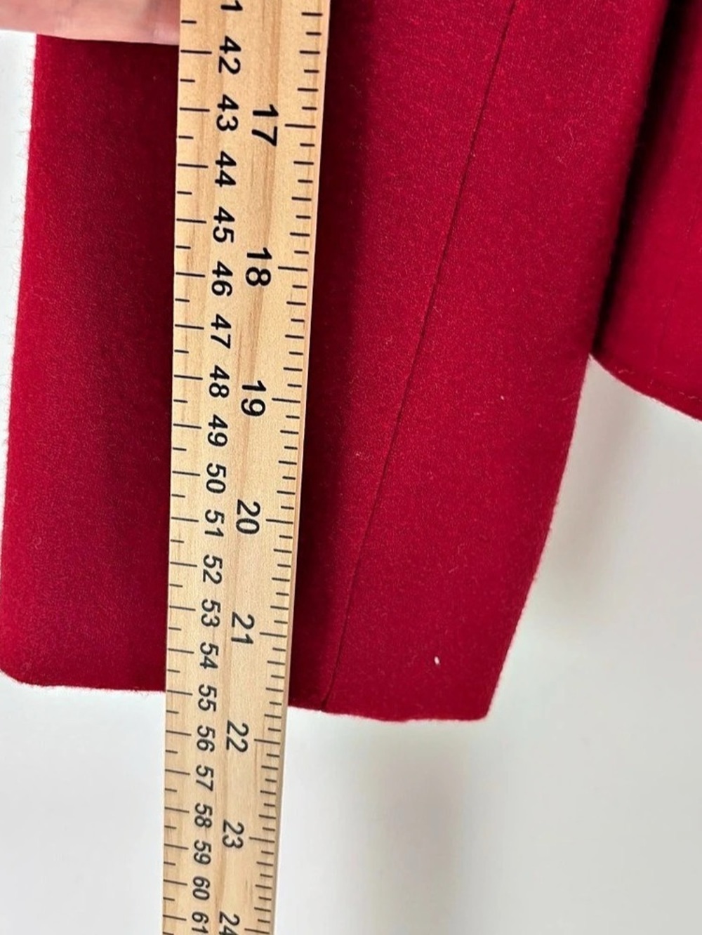 Vintage Pendleton Red Virgin Wool Collarless Blazer Jacket Size 8 - Picture 8 of 11